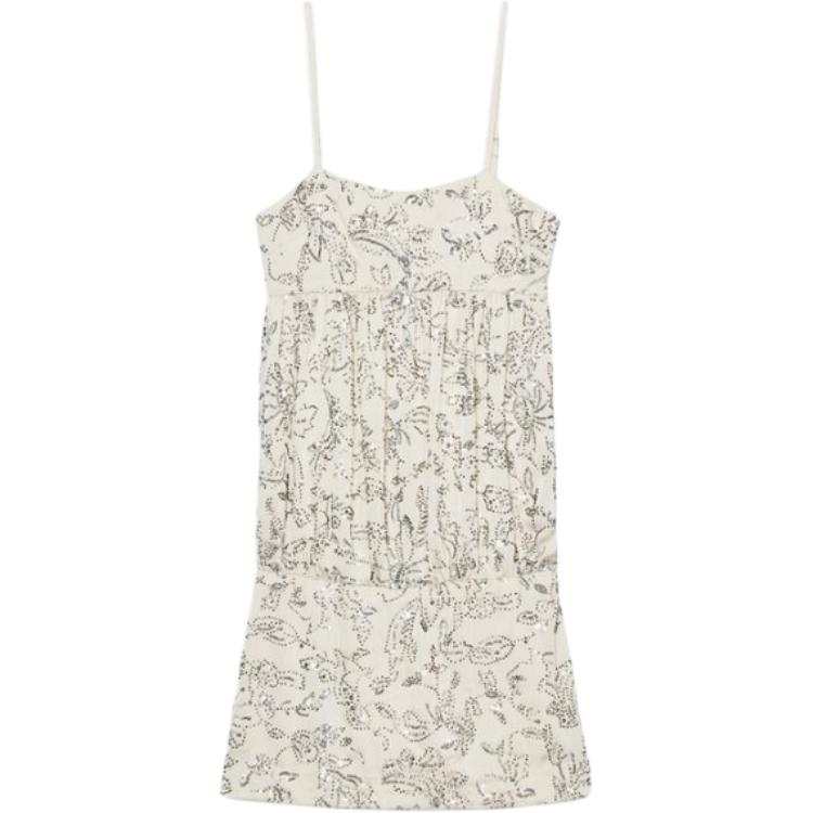 ZARA Slip Dresses Women's Silver Moderate
