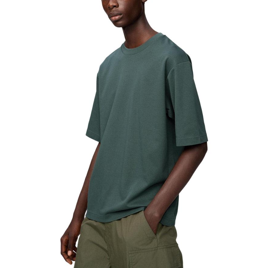 UNIQLO SS26 T Shirts Unisex Dark Green Crew Neck