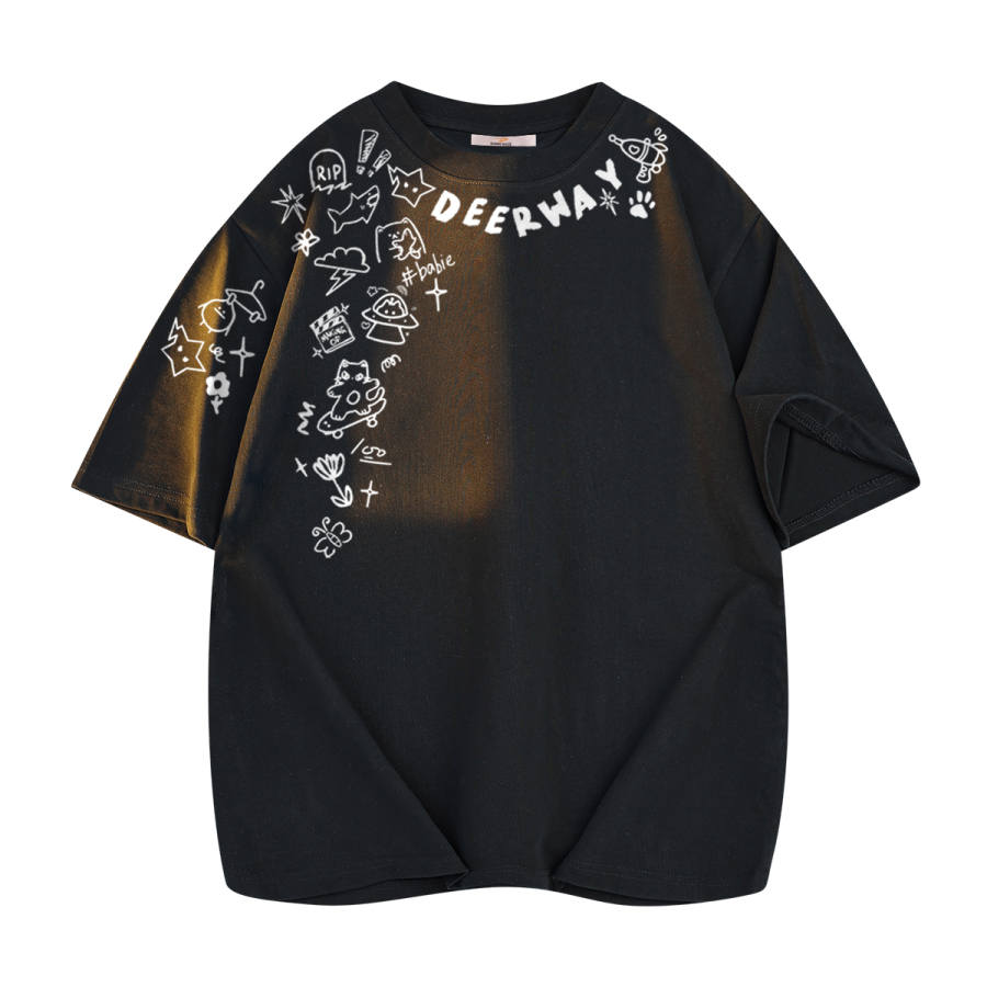 DEERWAY T Shirts Unisex Crew Neck Moderate Straight Fit