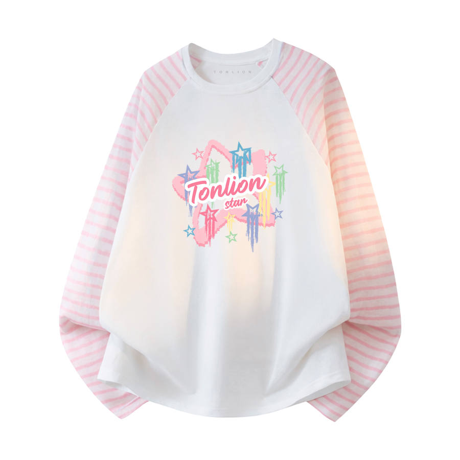 Tonlion T Shirts Women's Crew Neck Thin Straight Fit