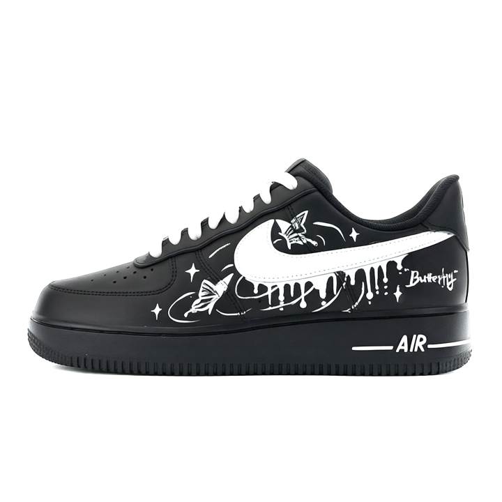Nike Nike Air Force 1 Skateboard Shoes Unisex Low Top Pure Black