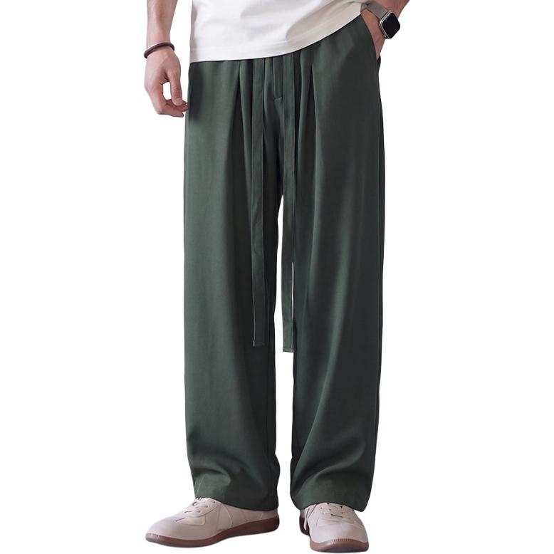 Tonlion Casual Pants Unisex Moderate Straight Fit Pants