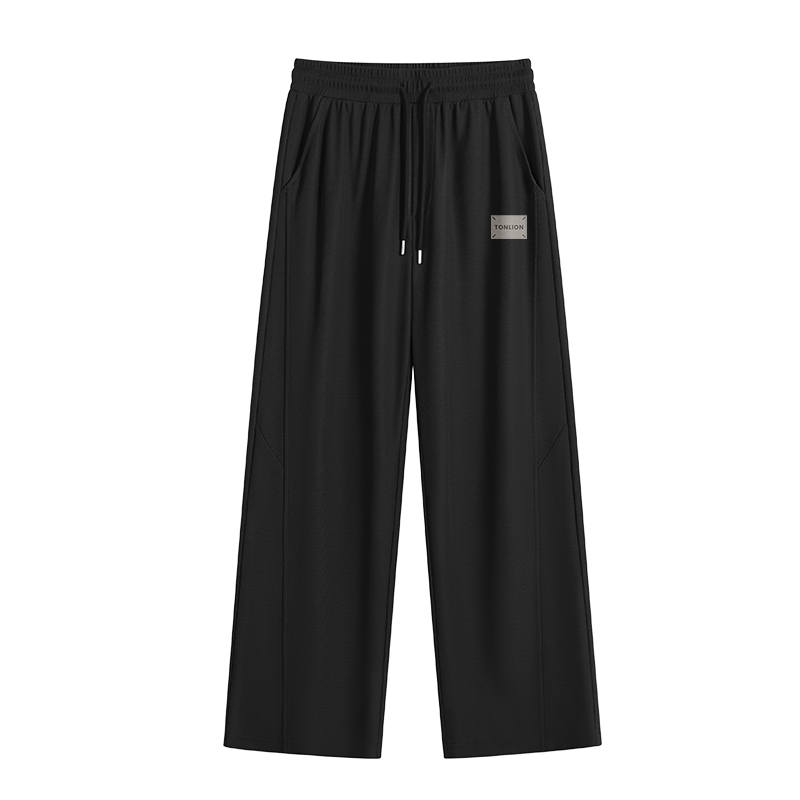Tonlion Casual Pants Unisex Moderate Straight Fit Pants