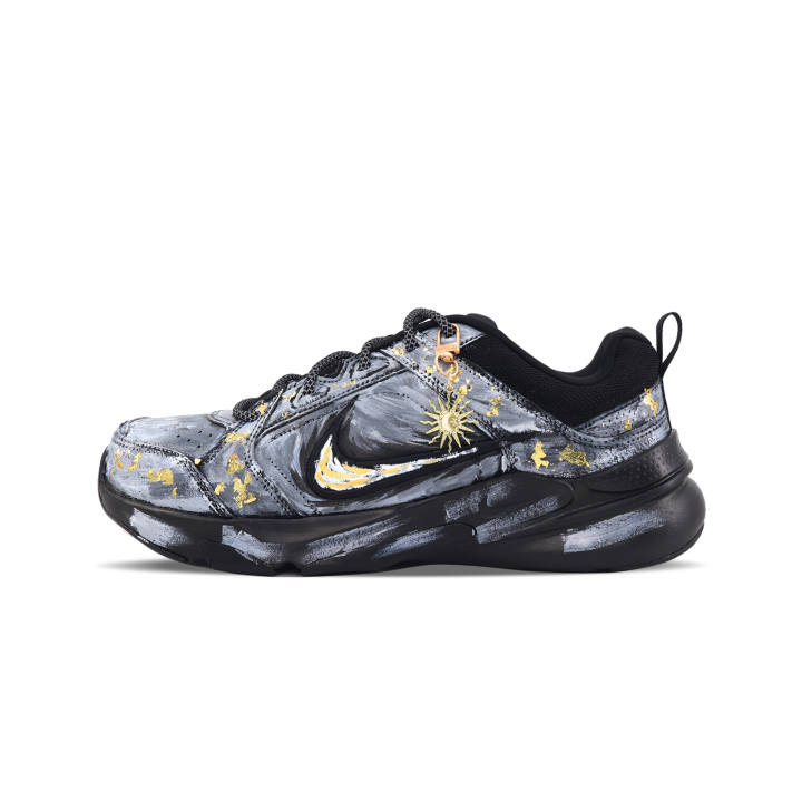 Nike Nike Defy All Day Cushioning Abrasion Resistant Low top Casual Running Shoes Men's Black Gold