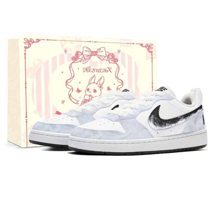 Nike Nike Court Borough Skateboard Shoes Women's Low Top White/Gray/Black