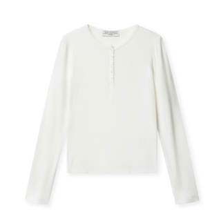 PANE Spring Summer Regular Long Sleeved T Shirt Women's White