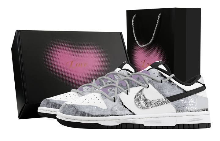 Nike Nike Dunk Stealthy Fall 2 Heart Box Leather Cushioning Lightweight Slip Resistant Low top Skateboard Shoes Unisex