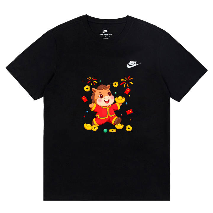 Nike Nike Sportswear T Shirts Unisex Black Crew Neck Moderate Straight Fit