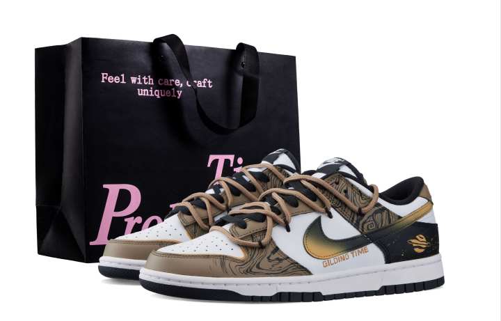 Nike Nike Dunk Chronological Chapters, Golden Years Box Low top Skateboard Shoes Men's Black Brown