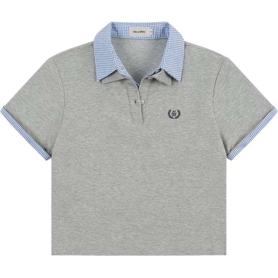 GOOD BAI Polo Shirts Women's Polo Collar Moderate Straight Fit