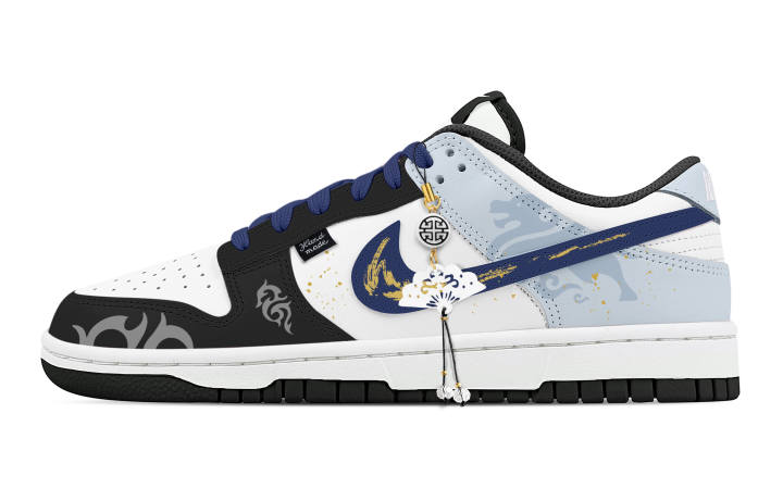 Nike Nike Dunk Shan Hai Jing Kirin 1 Synthetic Leather Abrasion Resistant Slip Resistant Low top Skateboard Shoes Unisex
