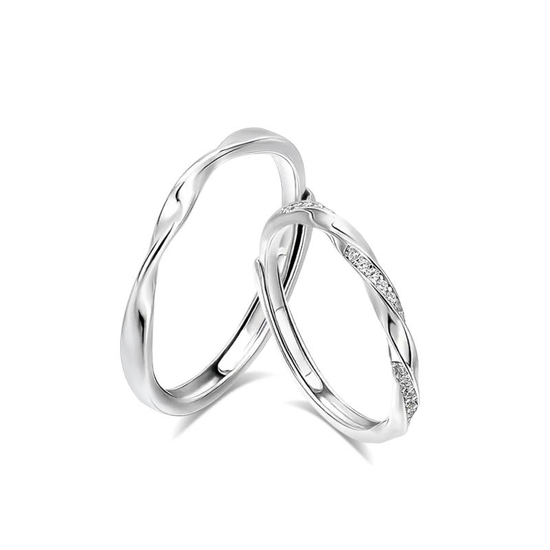 Barbie 999 Fine Silver Synthetic Cubic Zirconia Rings Unisex