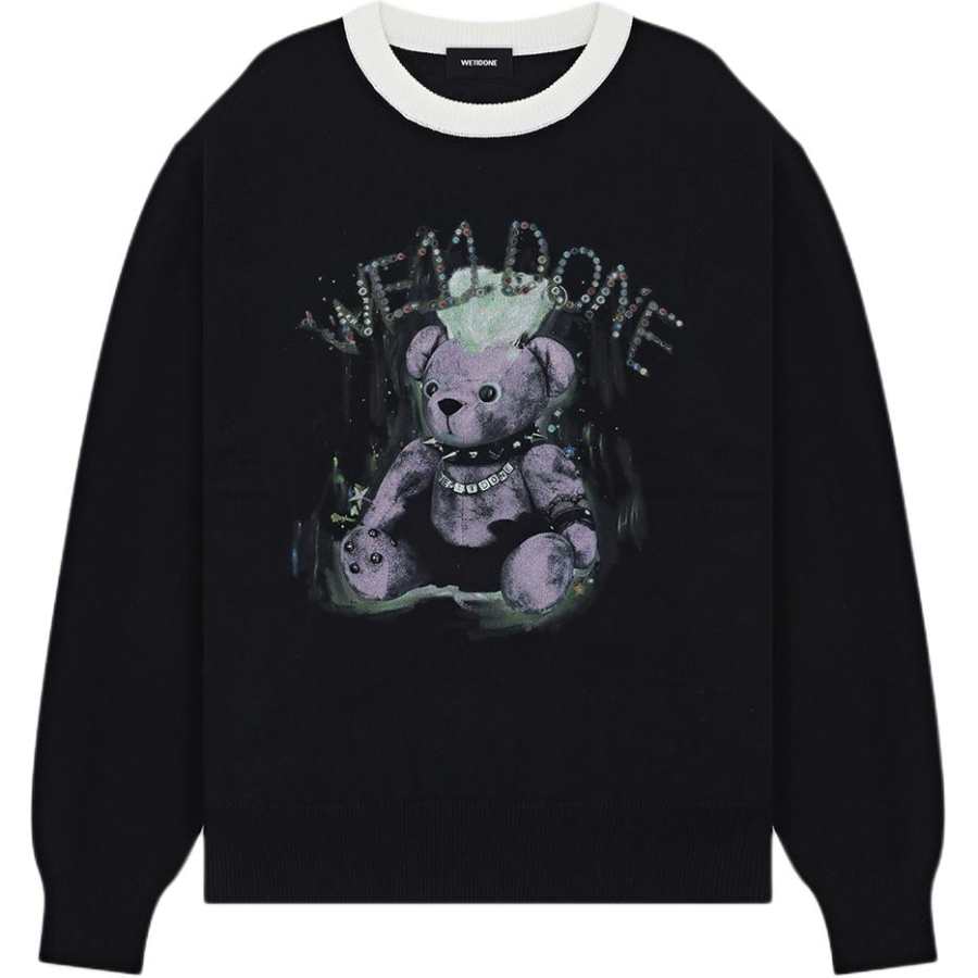 WE11DONE WE11DONE Sweaters Unisex Black Crew Neck Moderate