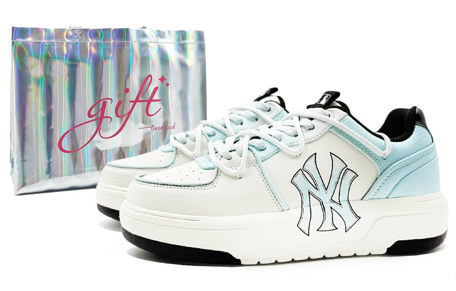 MLB MLB Chunky Liner Pu Low top Skateboard Shoes Unisex Light Blue White