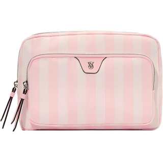 Victoria's Secret Fabric Travel Storage Bag Women's Pink & White