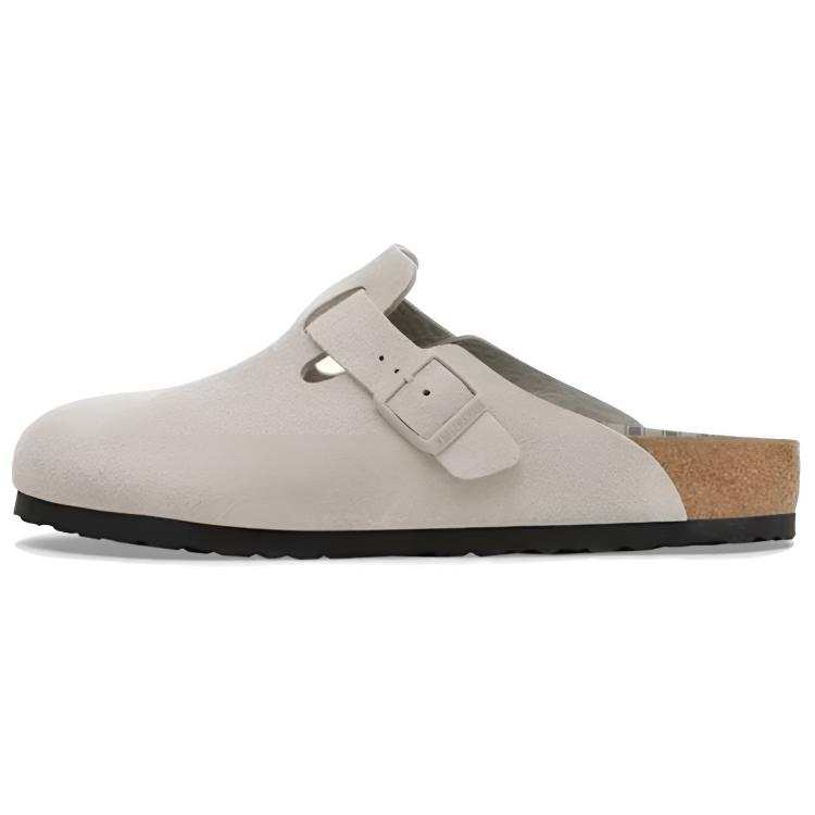 Birkenstock Boston BS Closed Toe Slippers Unisex Light Gray