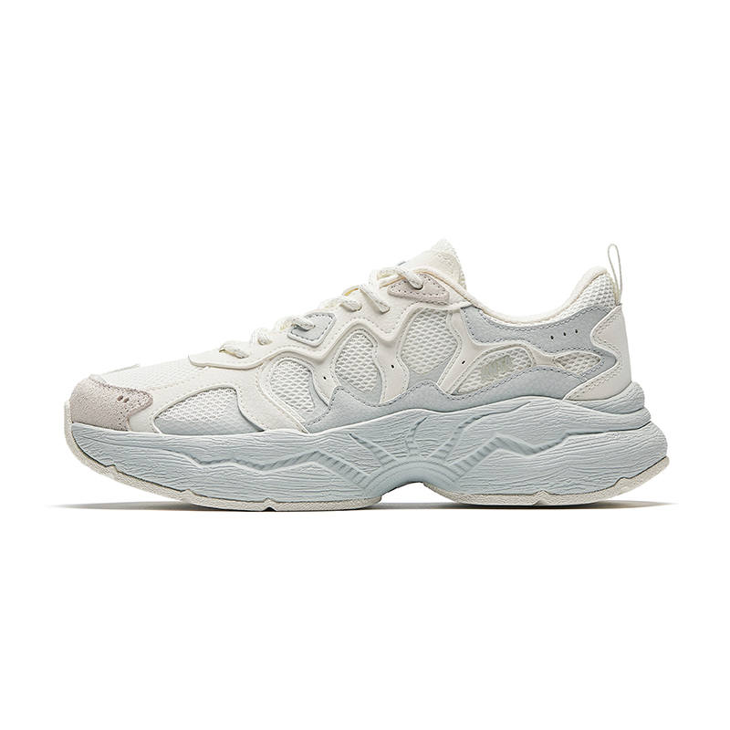 Anta Starry Sea LITE Abrasion Resistant Lightweight Height Increasing Rebound Low top Casual Shoes Women's White Blue