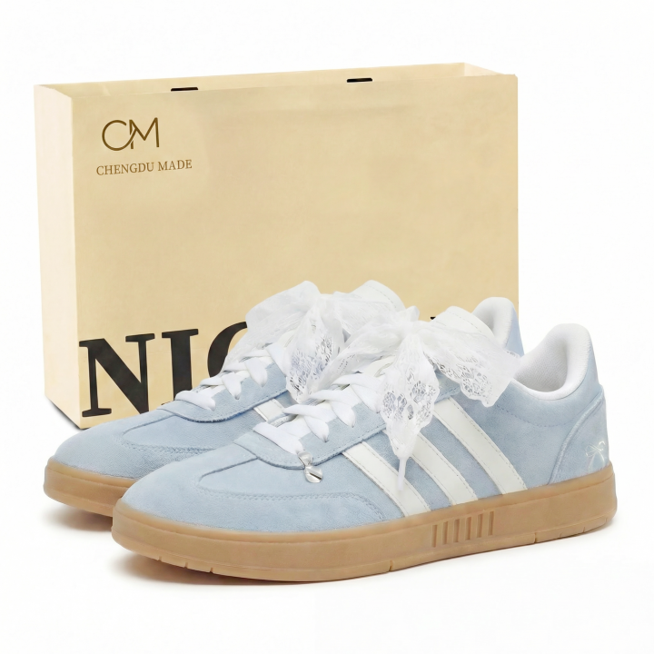Adidas Adidas Gradas Cerulean Ballet Slip Resistant Low top Skateboard Shoes Unisex Light Blue