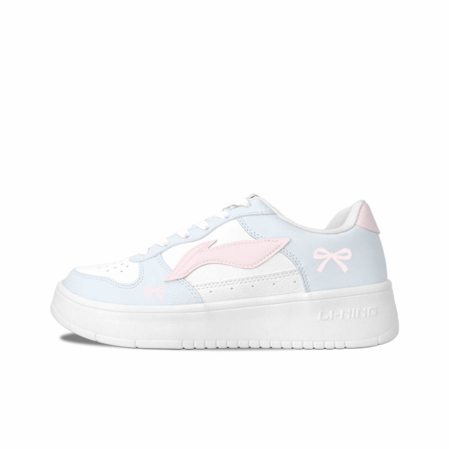 Li-Ning Li Ning Floating Boat Cloudy Sweet Knot, Moon's Beginning Synthetic Leather Cushioning Abrasion Resistant Low top