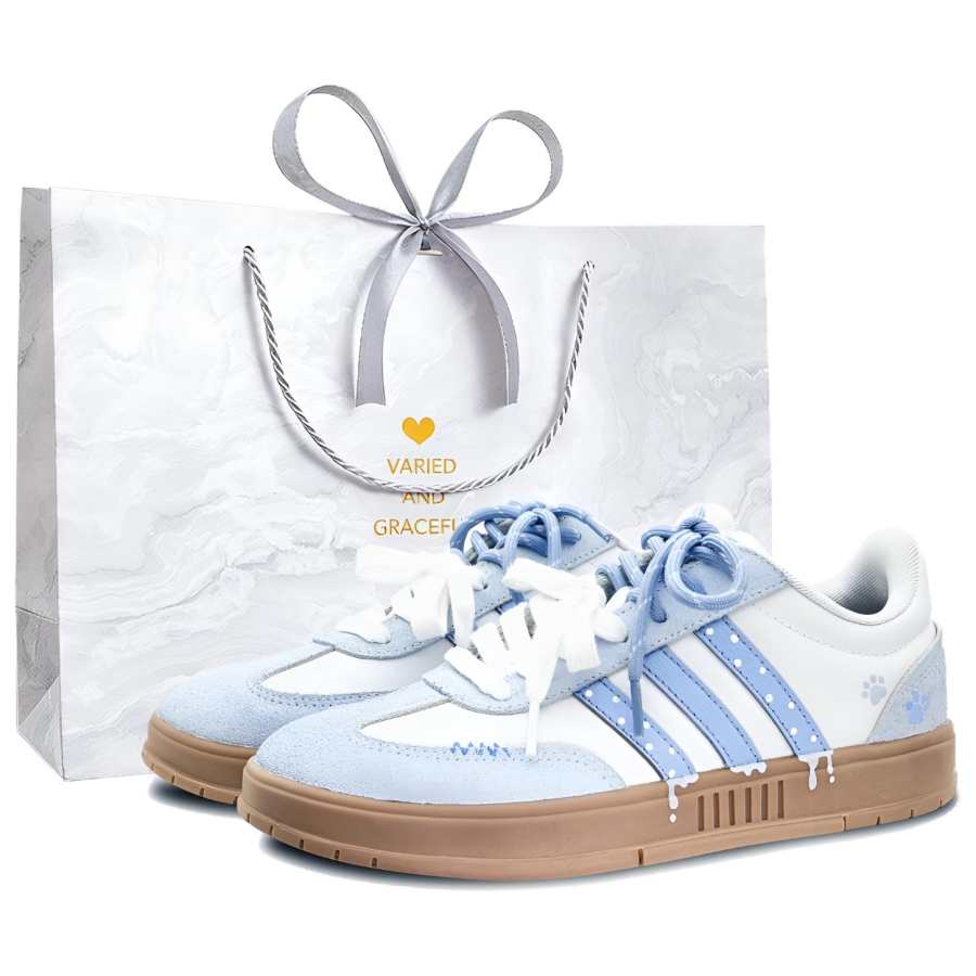 Adidas Adidas GRADAS Milk Candies With Ice Abrasion Resistant Slip Resistant Low top Skateboard Shoes Unisex Blue
