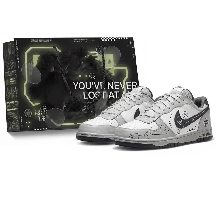 Nike Nike Big Gaming Collection PS5 Abrasion Resistant Slip Resistant Low top Skateboard Shoes Unisex Haze Gray
