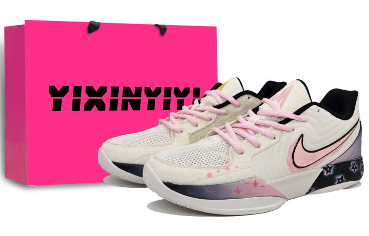 Nike Nike Ja Morant 2 Abrasion Resistant Slip Resistant Low top Basketball Shoes Unisex Warm Cloud Pink