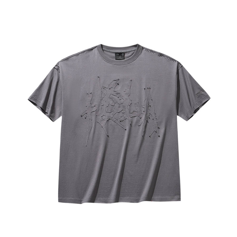 Anta T Shirt Unisex Garnet Bead Gray
