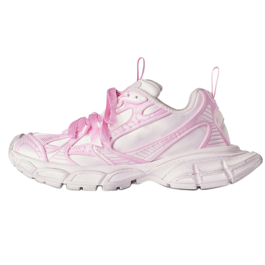 Balenciaga 3XL Satin Bow Low top Chunky Sneakers Women's Pink