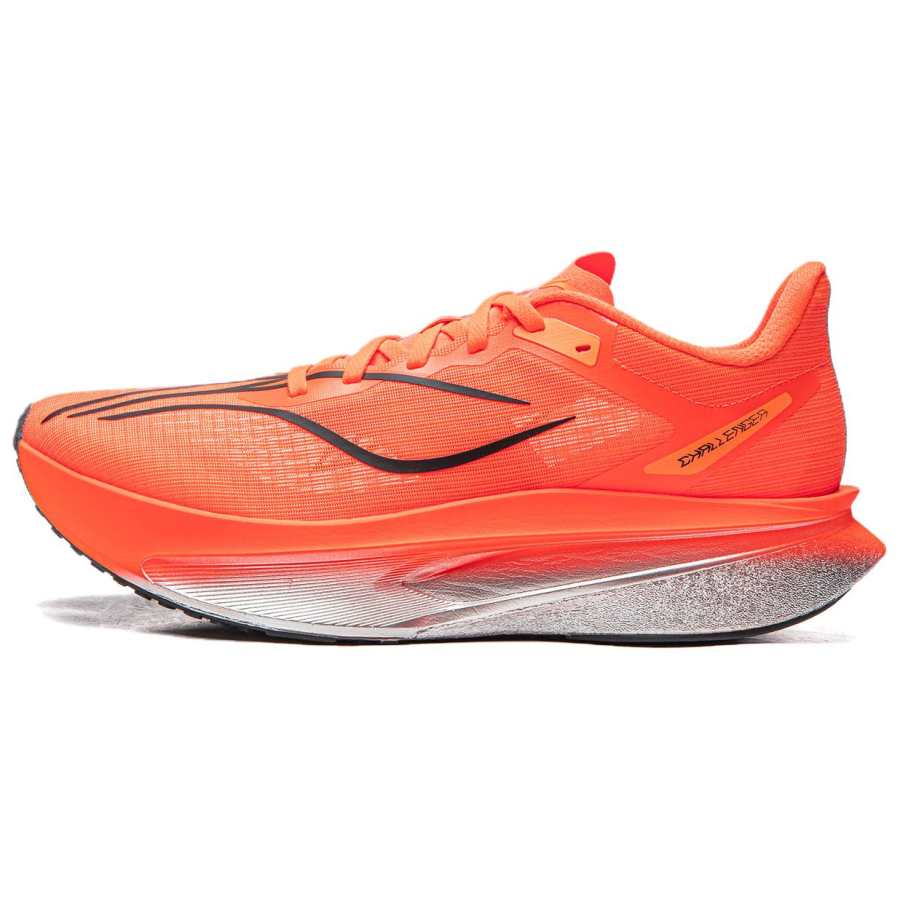 Li-Ning Li Ning Feidian 6 Challenger Cushioning Abrasion Resistant Low top Casual Running Shoes Men's Fluorescent Flame Orange