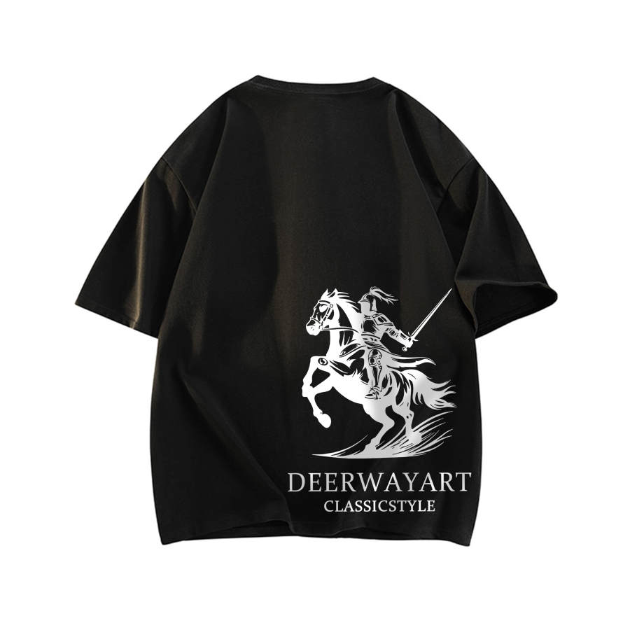 DEERWAY T Shirts Unisex Crew Neck Moderate Straight Fit