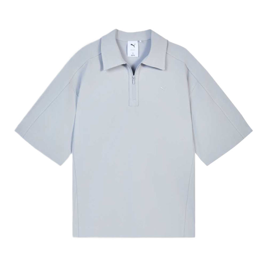 PUMA Polo Shirts Unisex Active Silver Moderate Straight Fit
