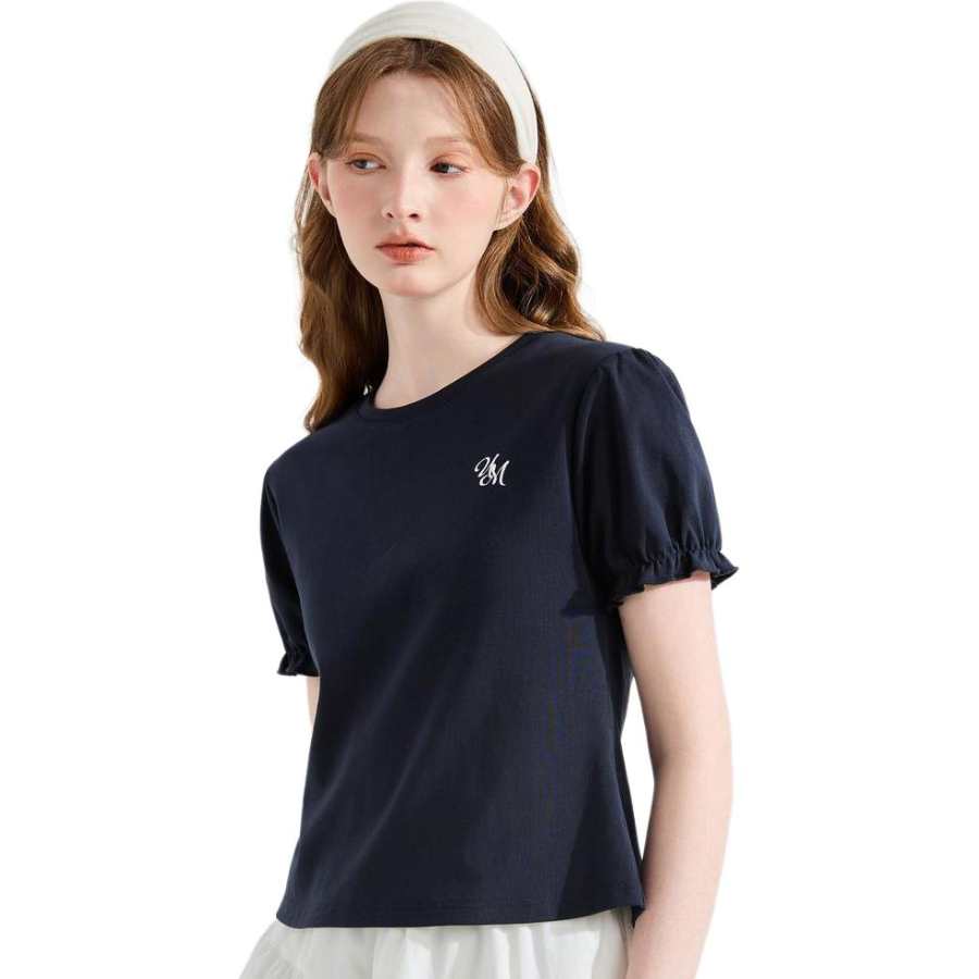 Tonlion Puff Sleeve T Shirt Women's