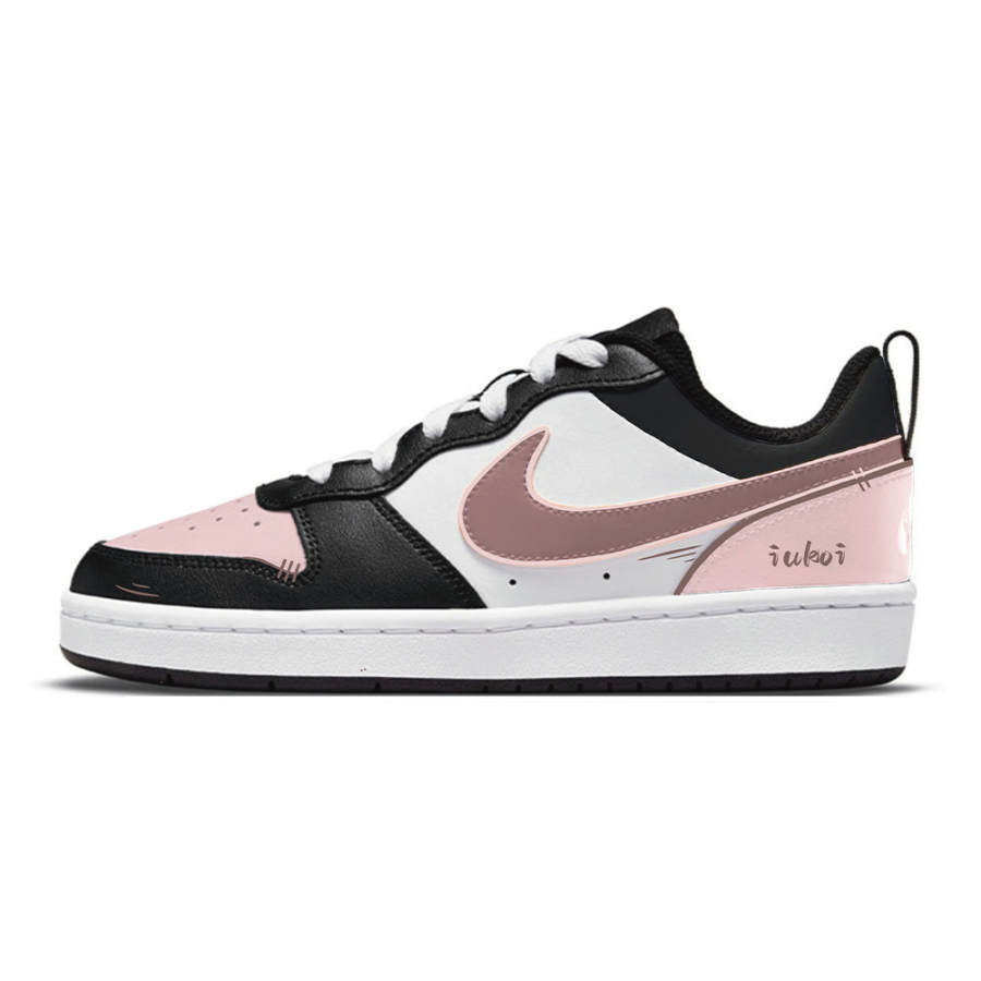 Nike Nike Court Borough Abrasion Resistant Low top Skateboard Shoes Women's Black Pink