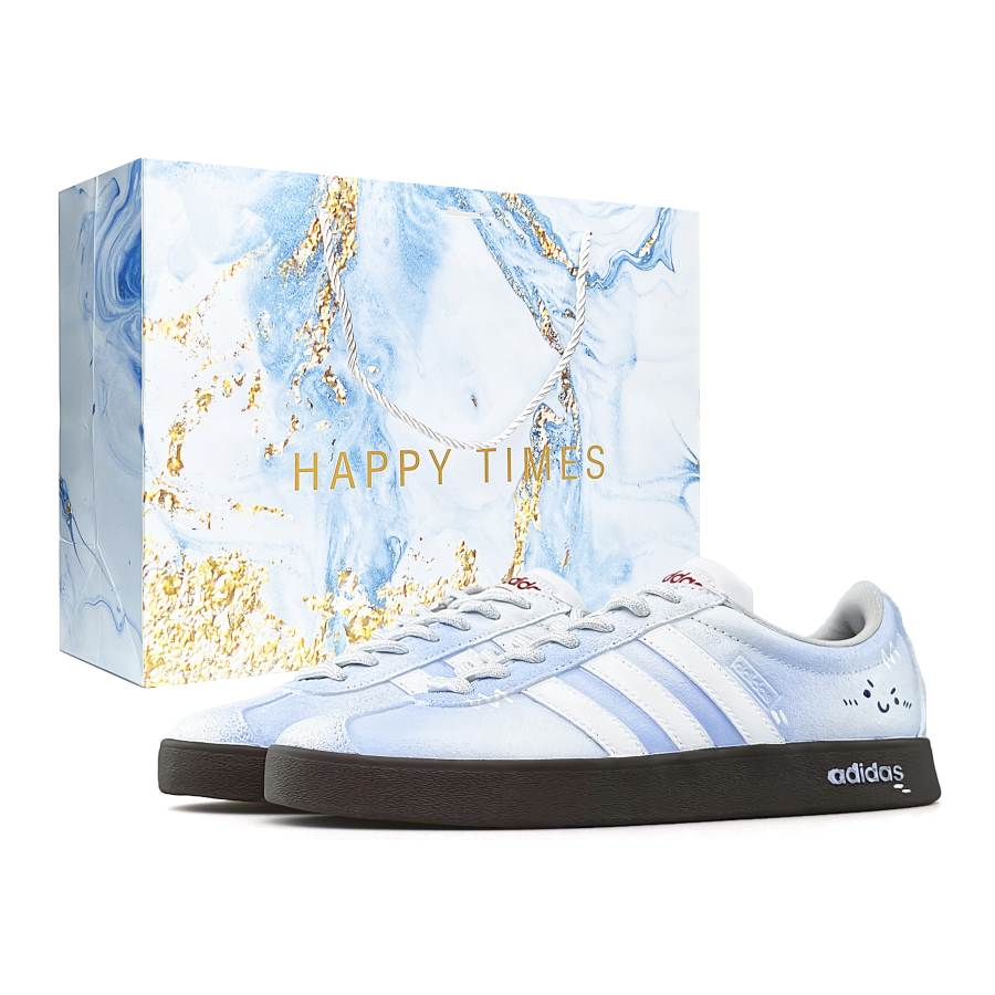 Adidas Adidas VL COURT 2.0 Special Shopping Bag Lightweight Low top Skateboard Shoes Unisex White Blue