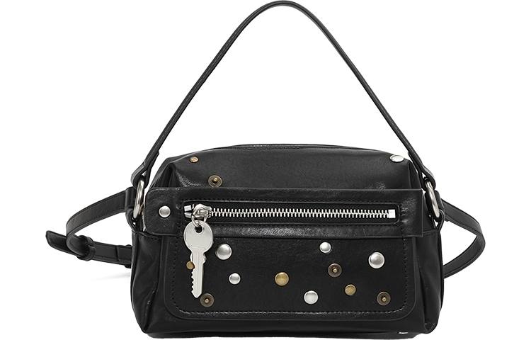 URBAN REVIVO Artificial Leather Handbag Regular Women's Black