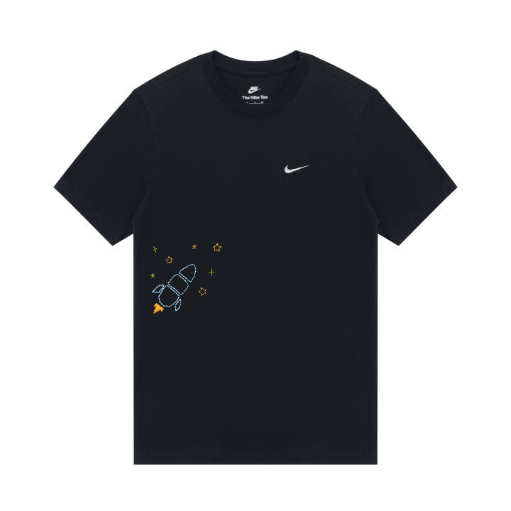 Nike Nike Sportswear T Shirts Unisex Black Crew Neck Moderate Straight Fit