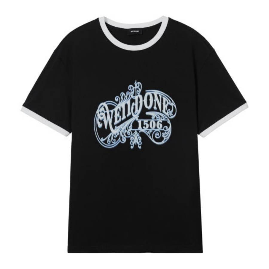 WE11DONE T Shirts Women's Black Crew Neck Moderate