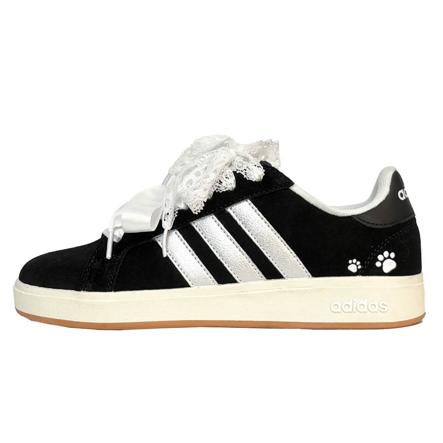 Adidas Adidas Grand Court Base 00s Silver Liana Summer Abrasion Resistant Slip Resistant Low top Skateboard Shoes Unisex