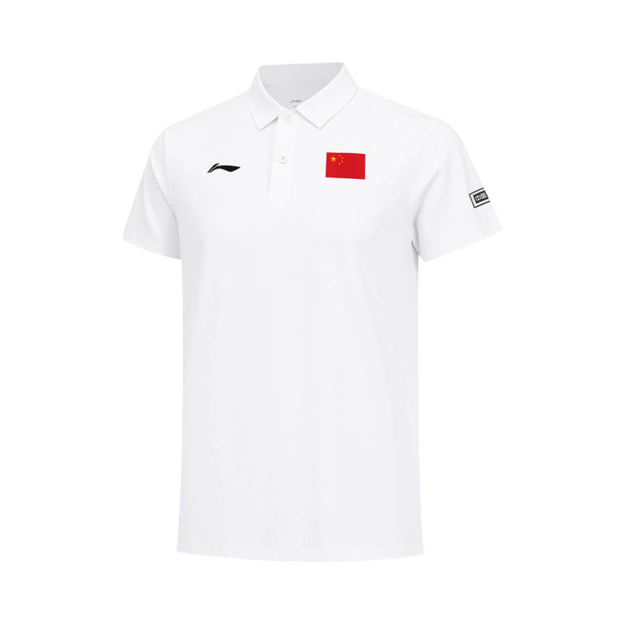 Li-Ning Li Ning Polo Shirts Men's White Lapel Thin Straight Fit
