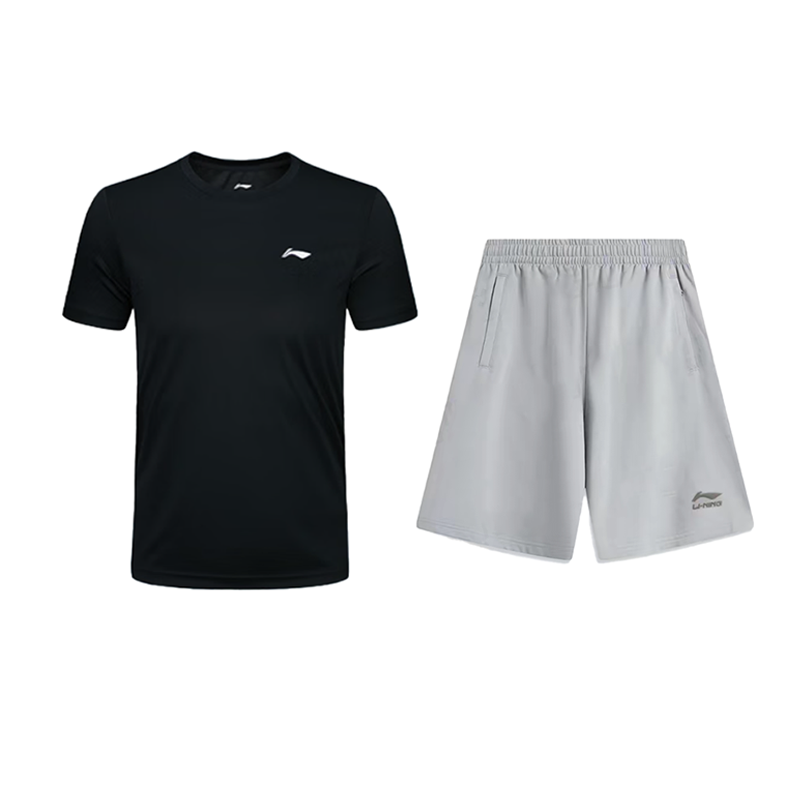 Li-Ning Li Ning Casual Sportswear Unisex Black+Geologic Gray