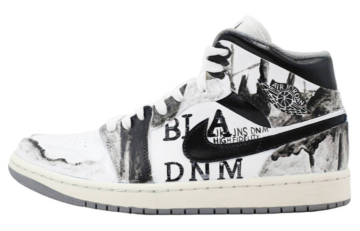 Jordan Jordan Air Jordan 1 Mid Future Swordsman Leather Slip Resistant Abrasion Resistant Coverage Mid top