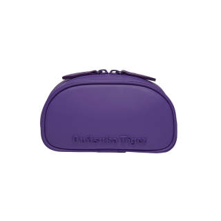 Onitsuka Tiger Split Cow Leather Travel Storage Bag Unisex Purple