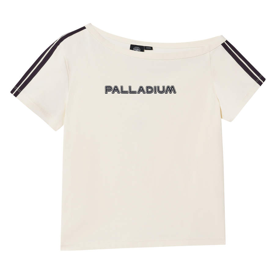 Palladium T Shirts Women's Asymmetrical Collar Moderate Straight Fit