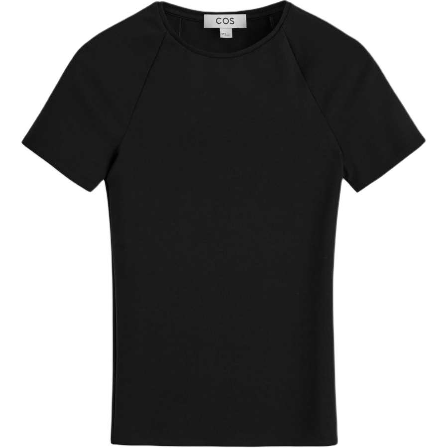 COS T Shirts Women's Black Crew Neck