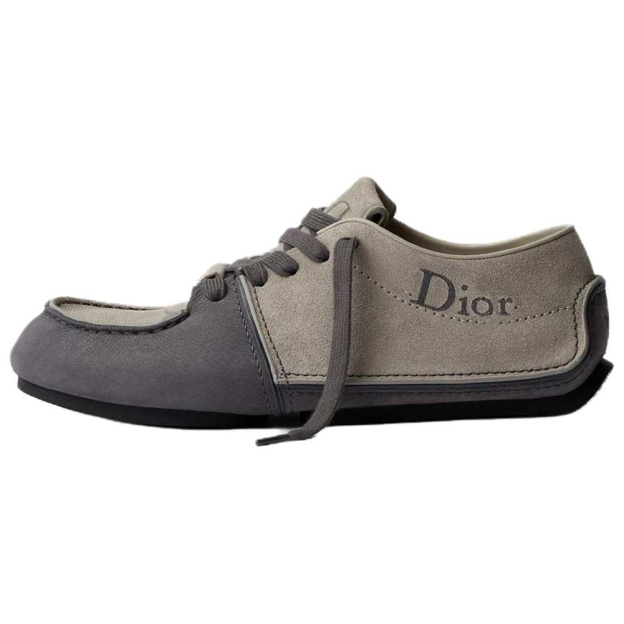 DIOR Roadie Casual Leather Shoes Men's Gray