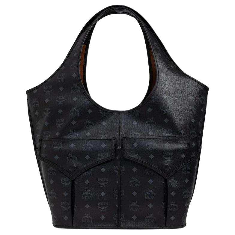 MCM MCM Canvas Shoulder Bag XL Women's Black