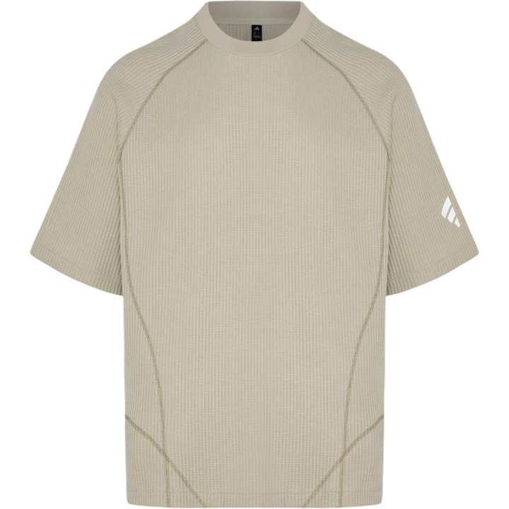 Adidas Adidas FOS T Shirts Men's Light Sesame Gray Crew Neck Moderate