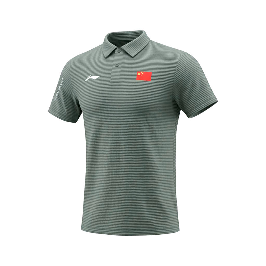 Li-Ning Li Ning Polo Shirt Men's Dark Gray Green
