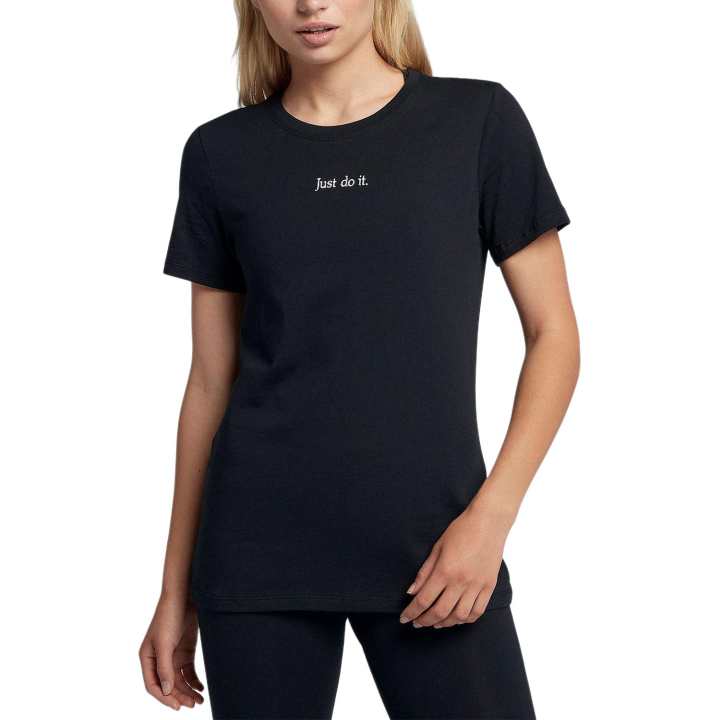 Nike Nike T Shirts Women's Black Crew Neck Moderate