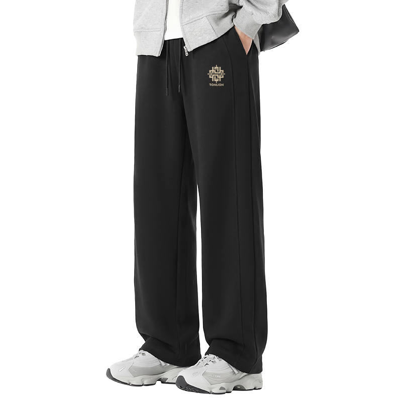 Tonlion Casual Pants Unisex Moderate Straight Fit Pants